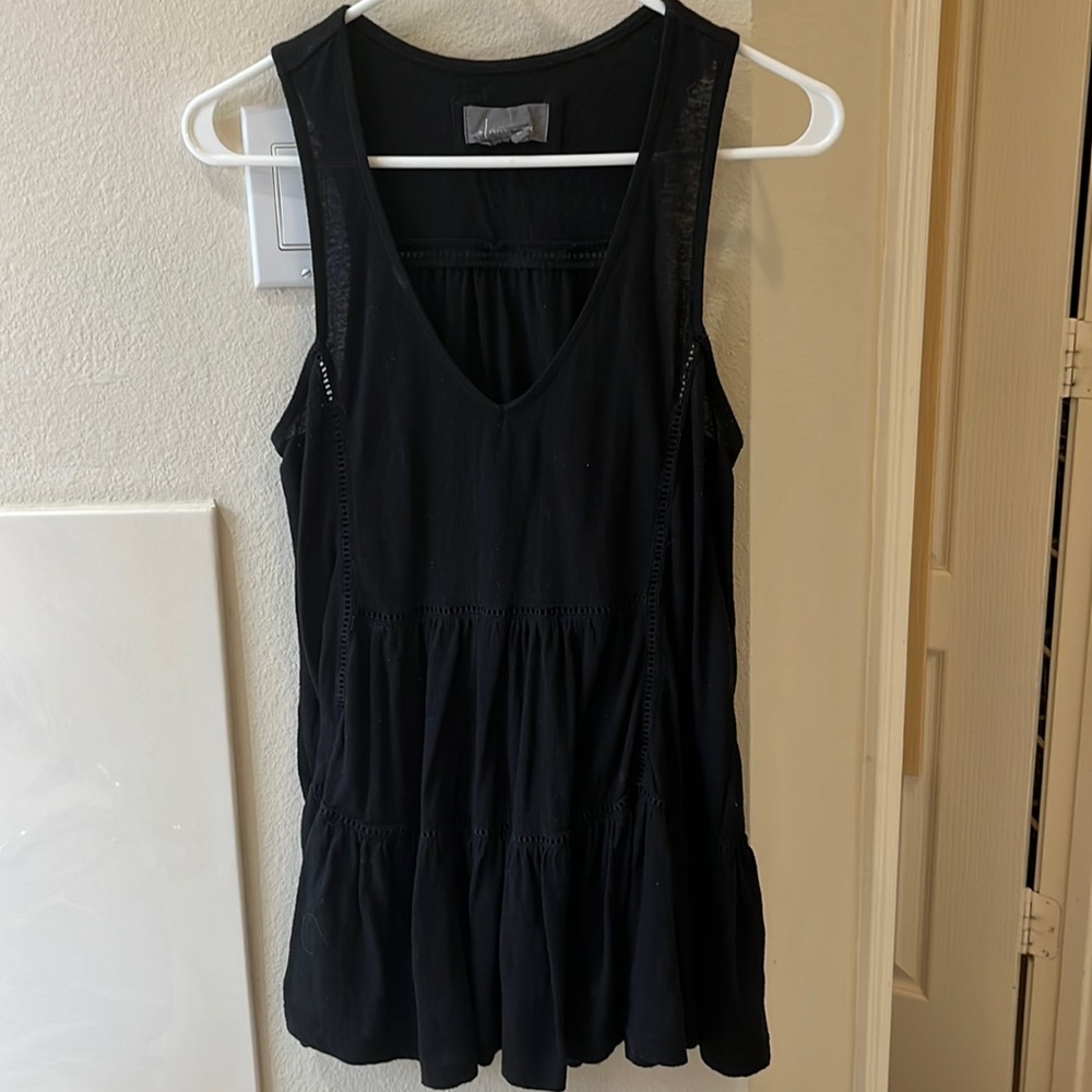 Black Tiered Anthropologie Tank